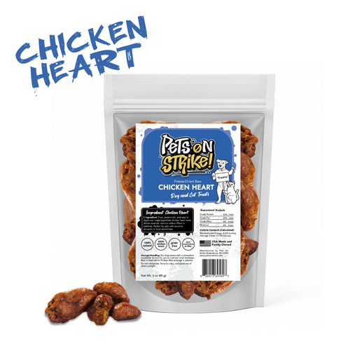 Freeze Dried Raw Chicken Hearts