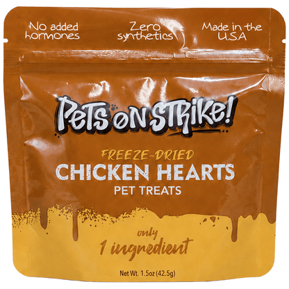 Freeze Dried Raw Chicken Hearts - Pets On Strike