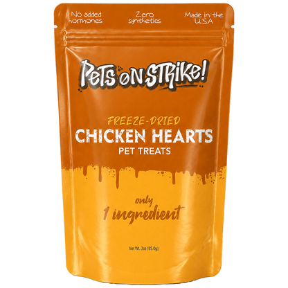 Freeze Dried Raw Chicken Hearts - Pets On Strike