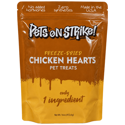 Freeze Dried Raw Chicken Hearts - Pets On Strike