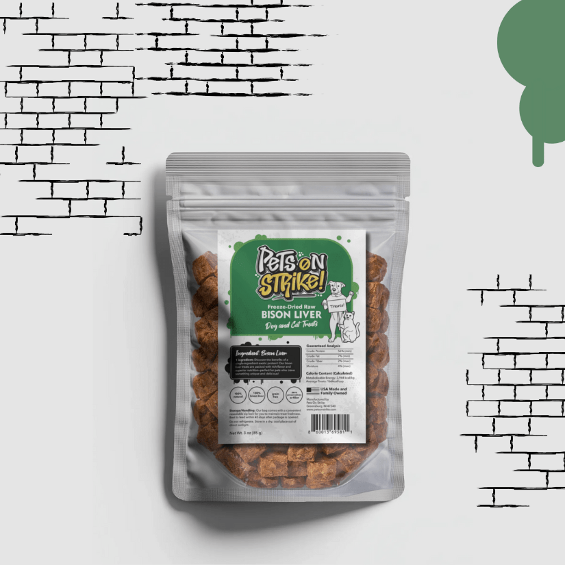 Freeze Dried Raw Bison Liver - Pets On Strike
