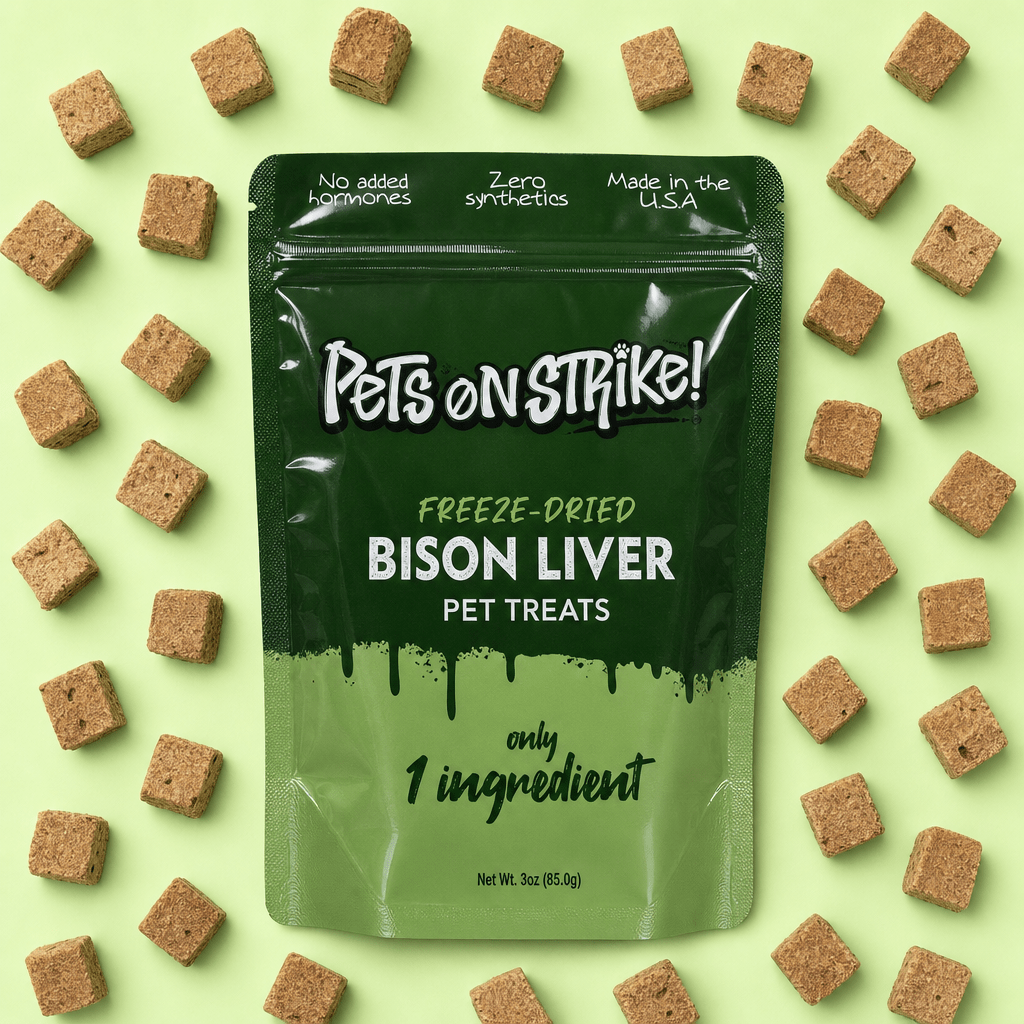 Freeze Dried Raw Bison Liver - Pets On Strike