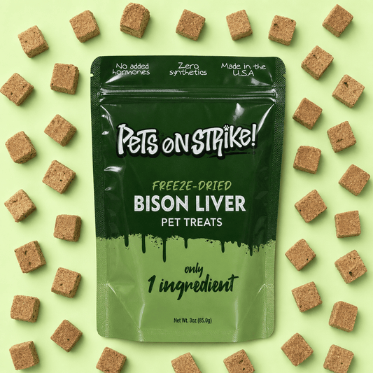 Freeze Dried Raw Bison Liver - Pets On Strike