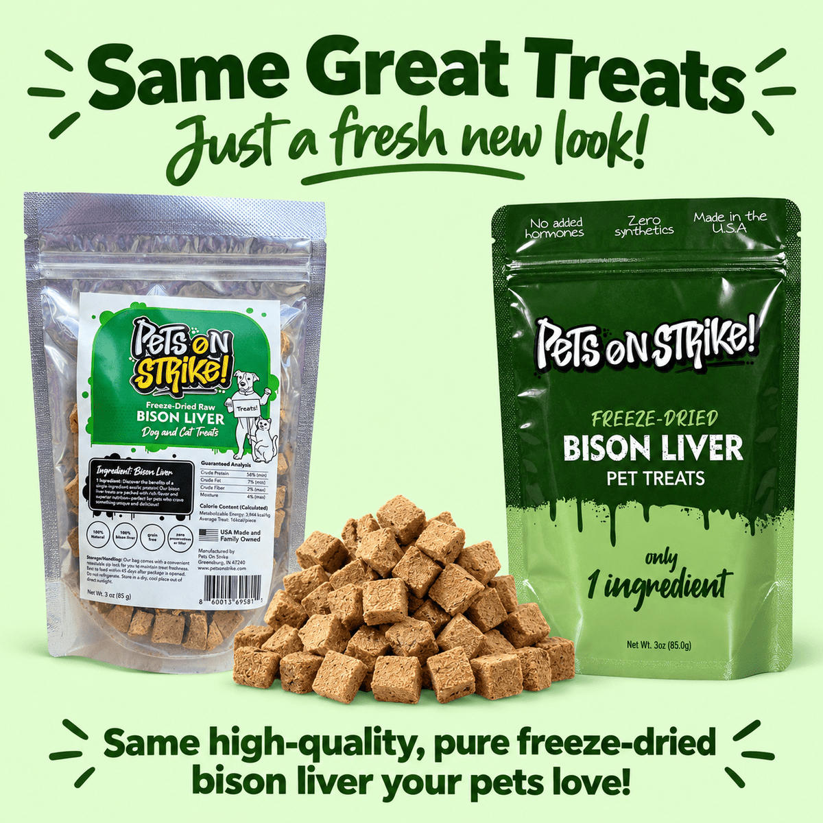 Freeze Dried Raw Bison Liver - Pets On Strike