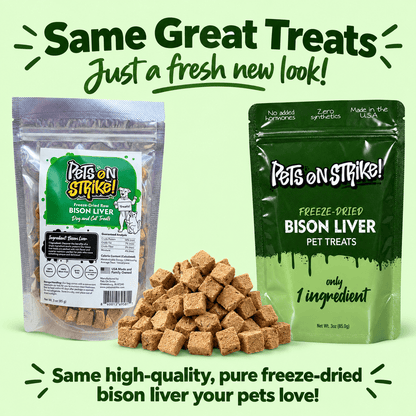 Freeze Dried Raw Bison Liver - Pets On Strike
