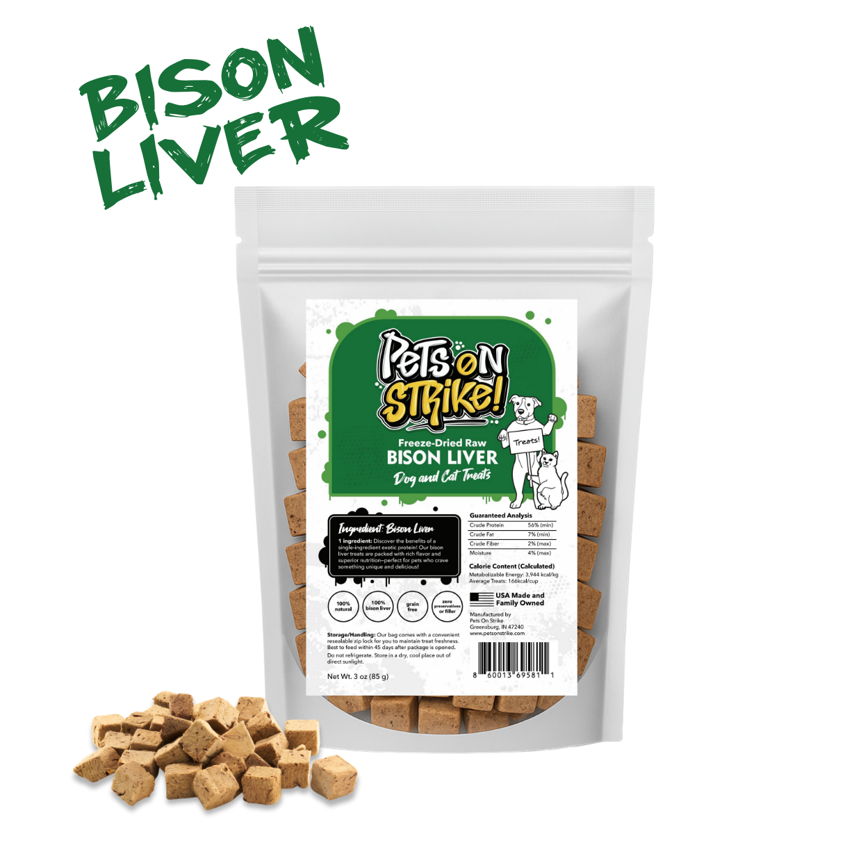 Freeze Dried Raw Bison Liver