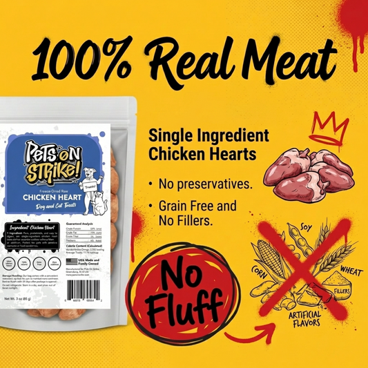 Freeze Dried Raw Chicken Hearts