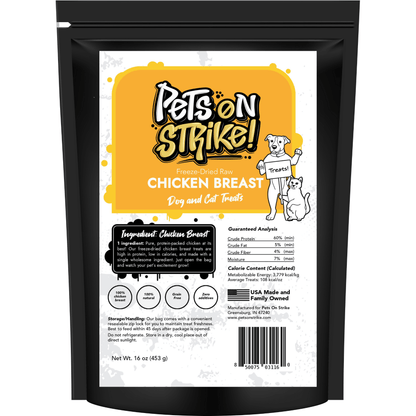 Freeze Dried Raw Chicken Breast - Pets On Strike
