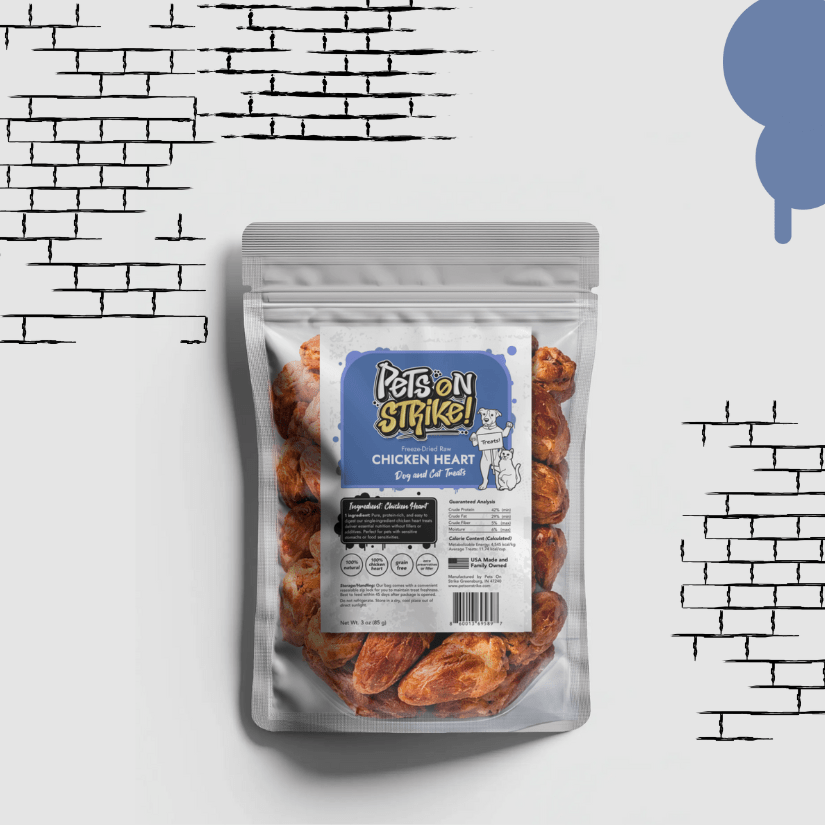 Freeze Dried Raw Chicken Hearts - Pets On Strike