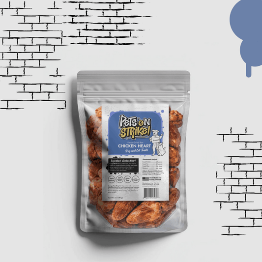 Freeze Dried Raw Chicken Hearts - Pets On Strike